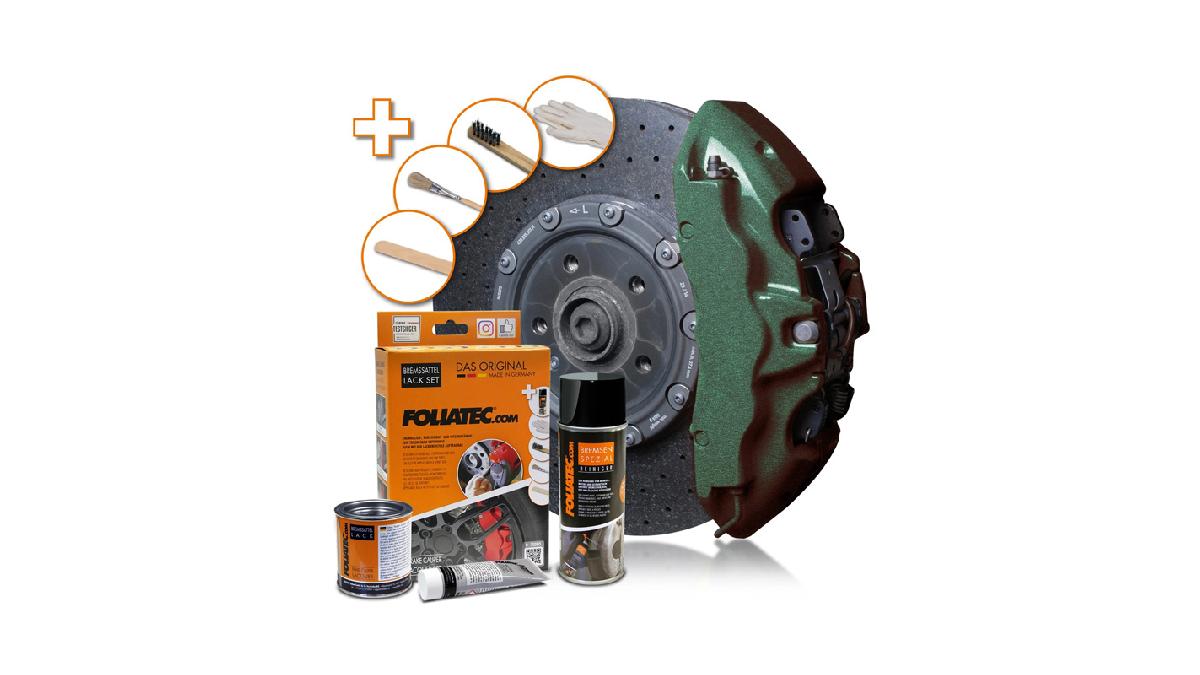 Foliatec+Set+peinture+%C3%A9triers+de+freins+-+green+hell+m%C3%A9tallique+-+3+Composants